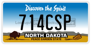 714CSP  license plate in ND