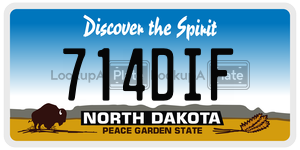 714DIF  license plate in ND