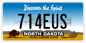 714EUS  license plate in ND