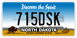 715DSK  license plate in ND
