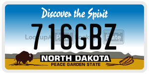 716GBZ  license plate in ND
