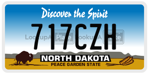 717CZH  license plate in ND