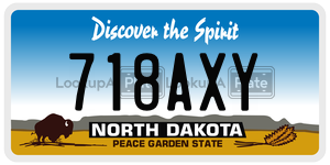 718AXY  license plate in ND