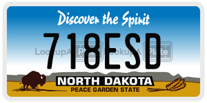718ESD  license plate in ND
