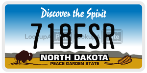 718ESR  license plate in ND