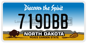 719DBB  license plate in ND