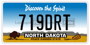 719DRT  license plate in ND