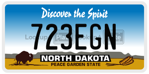 723EGN  license plate in ND