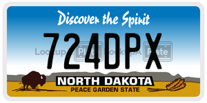 724DPX  license plate in ND