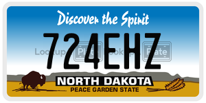 724EHZ  license plate in ND