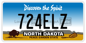 724ELZ  license plate in ND