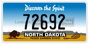 72692  license plate in ND