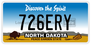 726ERY  license plate in ND