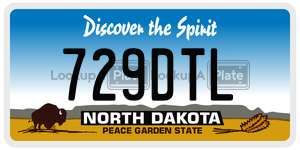 729DTL  license plate in ND