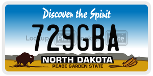 729GBA  license plate in ND