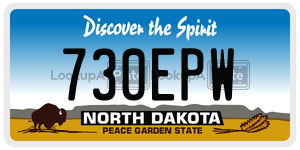 730EPW  license plate in ND