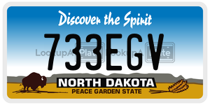 733EGV  license plate in ND