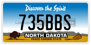 735BBS  license plate in ND