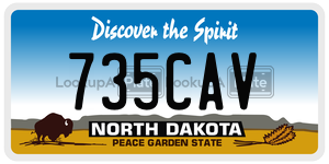 735CAV  license plate in ND