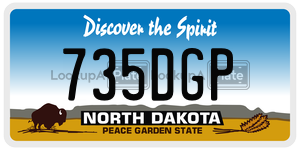 735DGP  license plate in ND