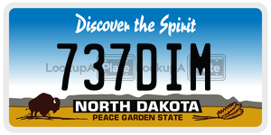 737DIM  license plate in ND