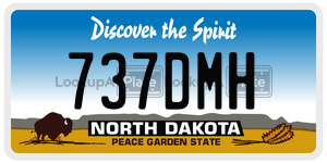 737DMH  license plate in ND