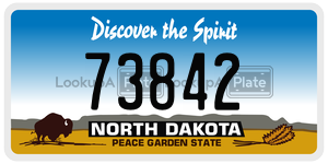 73842  license plate in ND