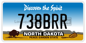 738BRR  license plate in ND