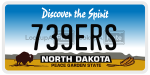 739ERS  license plate in ND