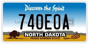 740EOA  license plate in ND