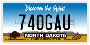 740GAU  license plate in ND