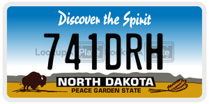 741DRH  license plate in ND