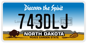 743DLJ  license plate in ND
