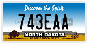 743EAA  license plate in ND