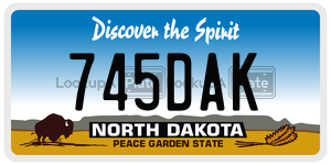 745DAK  license plate in ND