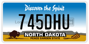 745DHU  license plate in ND