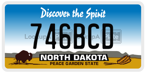 746BCD license plate in North Dakota