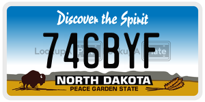 746BYF  license plate in ND