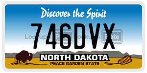746DVX  license plate in ND