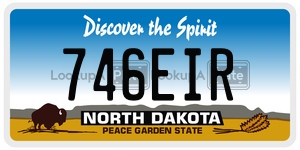 746EIR  license plate in ND