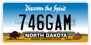 746GAM  license plate in ND