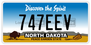 747EEV  license plate in ND