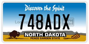 748ADX  license plate in ND
