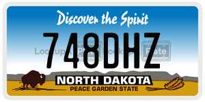 748DHZ license plate in North Dakota