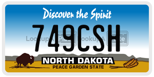 749CSH  license plate in ND