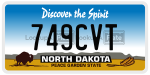 749CVT  license plate in ND
