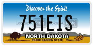 751EIS  license plate in ND