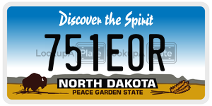 751EOR  license plate in ND