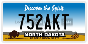 752AKT  license plate in ND