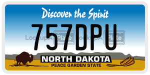 757DPU  license plate in ND